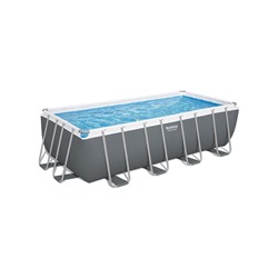 Бассейн каркасный Bestway Power Steel 56670, 488×244×122 см, фильтр-насос, лестница, тент, прямоугольный