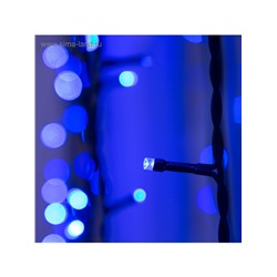 Гирлянда «Занавес» 2×6 м, IP44, УМС, тёмная нить, 1440 LED, свечение синее, 220 В