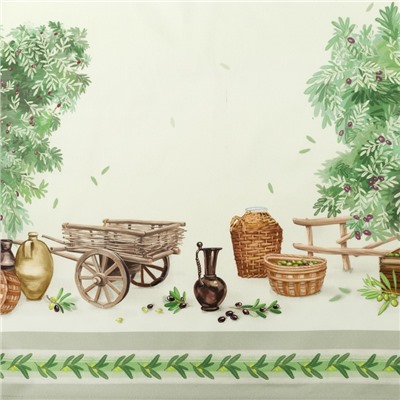 Скатерть Этель Olivia, 220×150 см, 100% хлопок, саржа 190 г/м²