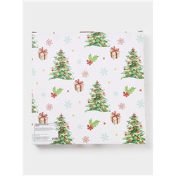 Тарелка новогодняя Доляна «Дед Мороз», d=22.5 см, керамика, белая