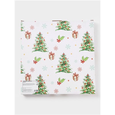 Тарелка новогодняя Доляна «Дед Мороз», d=22.5 см, керамика, белая