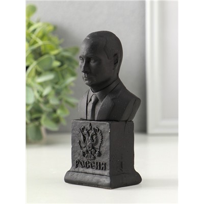 Бюст «Путин В.В.», гипс, 12×6 см, графит