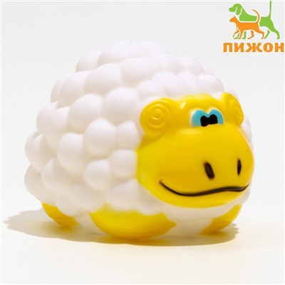Игрушка пищащая «Барашек», 8×6 см, белая