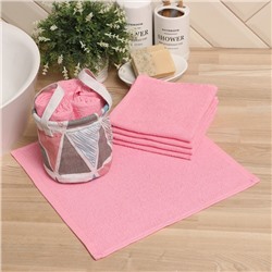 Салфетки махровые декоративные «Этель. Эстетика», 5 шт., 30×30 см, хлопок 100%, розовые