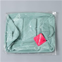 Корзинка для хранения Доляна «Тая», 3 кармана, 30×24×18 см, бирюзовая