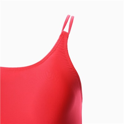 Купальник женский слитный на одно плечо, размер 48, розовый