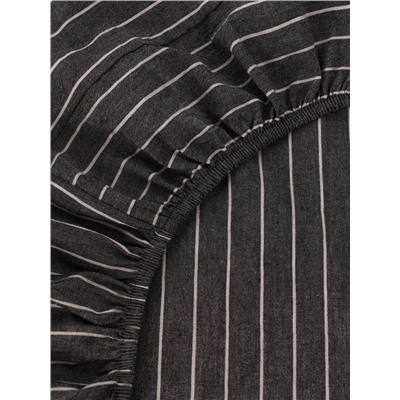 Простыня на резинке 1.5-спальная «Этель» Quiet shade, 160×200+25 см, жатый хлопок