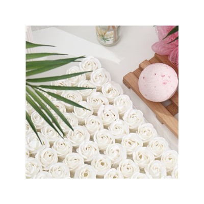 Розы мыльные белые, набор 81 шт.