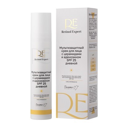 Мультизащитный крем для лица с церамидами и аденозином SPF 25 дневной 50г