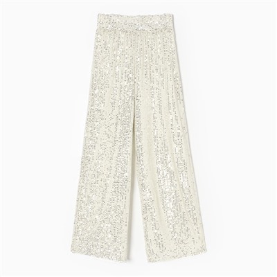Брюки из пайеток KAFTAN, размер 30 (98-104 см), серебряные