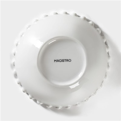 Салатник Magistro «Лакомка», 450 мл, d=15 см, фарфор, белый