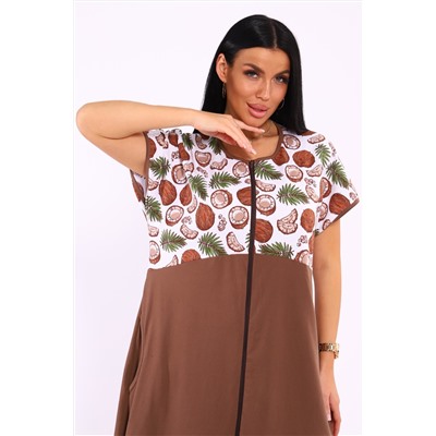 Халат на молнии Кокос