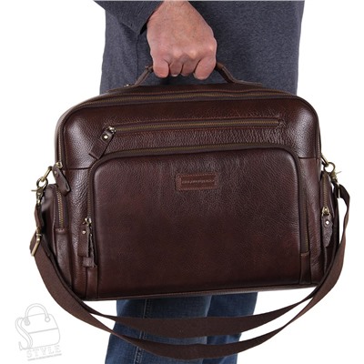 Портфель мужской кожаный 4226AM d.brown Allan Marco