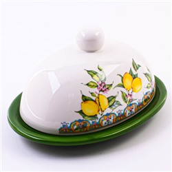 60170 Масленка с крышкой 2пр Лимонный праздник доломит LR (х24)