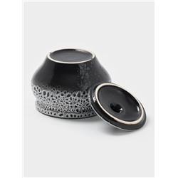 Горшочек для запекания Хорекс, d=11.5 см, h=8 см, 500 мл, фарфор, чёрный, серый