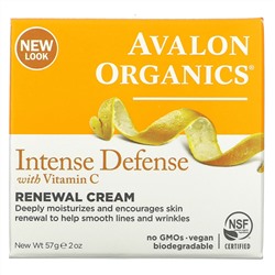 Avalon Organics, Intense Defense, восстанавливающий крем с витамином С, 57 г (2 унции)