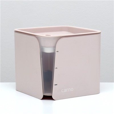 Фонтанчик для животных Carno, 2 л, с датчиком воды и фильтром, 18×16 см 2 л, розовый