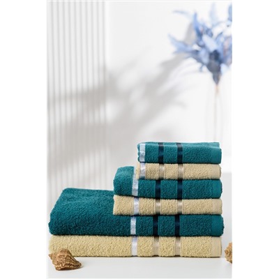 Полотенце 14417 комплект 6шт 350гр 30*60; 50*80; 70*130 НАТАЛИ, 1034463