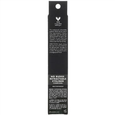 E.L.F., No Budge Retractable Eyeliner, Waterproof, Charcoal, 0.006 oz (0.18 g)