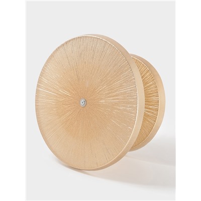 Этажерка для фруктов и десертов «Кувшинка», 2 яруса, d=21/28 см, стекло, золотая