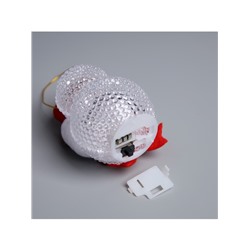 Ёлочная игрушка «Снеговик», 10 см, от батареек, свечение мульти (RGB)