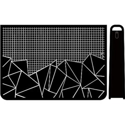 Папка для труда А4 ПТР-22 "ЧЕРНАЯ ГЕОМЕТРИЯ 2026" молния сверху Пчелка