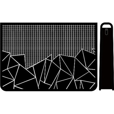 Папка для труда А4 ПТР-22 "ЧЕРНАЯ ГЕОМЕТРИЯ 2026" молния сверху Пчелка