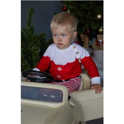 Комбинезон детский вязаный «Крошка Я. Костюм Деда Мороза», рост 68-74 см