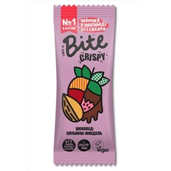 Батончик Crispy в тёмном шоколаде "Клубника-миндаль" 45г ЭКОПРОДУКТЫ, 1187726