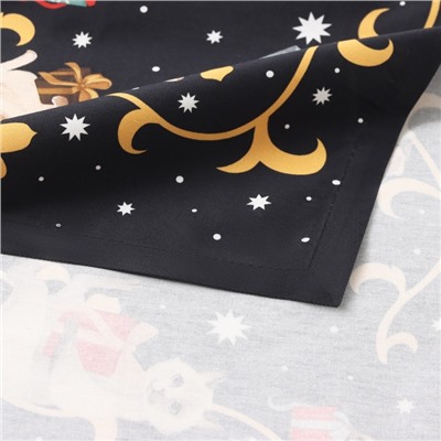 Дорожка на стол Этель Fairy tale 30×70 см, 100% хлопок, саржа 190 г/м², чёрная