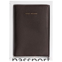 Обложка для паспорта коричневый,кожзам 3-619/05 Bruno Visconti