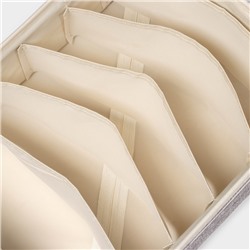 Органайзер для хранения белья Доляна «Тео», 6 ячеек, с прозрачной крышкой, 32×23×12 см, серый