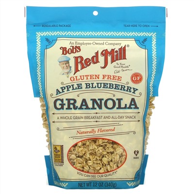 Bob's Red Mill, Гранола с яблоком и черникой, без глютена, 340 г (12 унций)