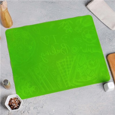 Силиконовый коврик для выпечки I love baking, 50×40 см