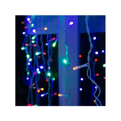 Гирлянда «Бахрома» 3×0.9 м, IP44, УМС, белая нить, 232 LED, свечение мульти, 220 В