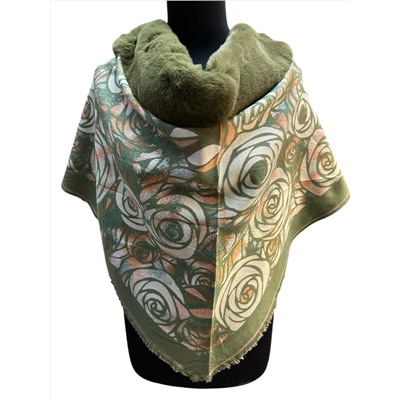 Платок-накидка с мехом