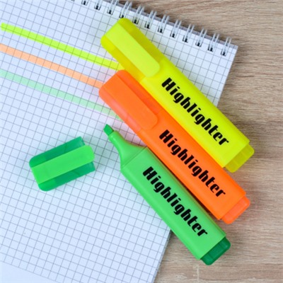 Текстовыделитель набор 3 штуки / H5712 /уп 72/288/АКЦИЯ