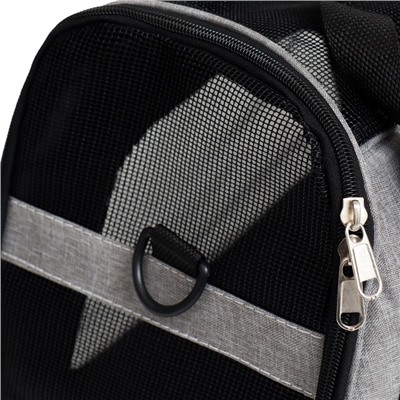 Сумка-переноска сетчатая, 48×26×28 см, серая