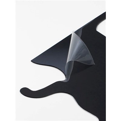 Зеркало настенное «Котики», акриловое, 8 шт., на клеевой основе, разный размер, чёрное