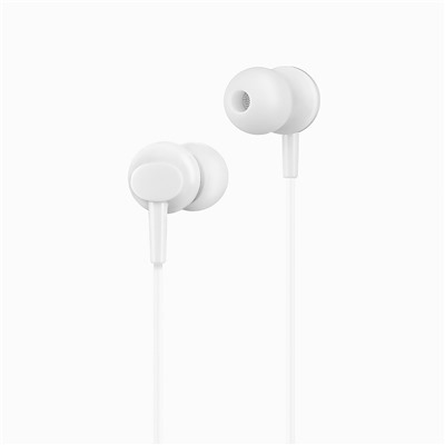 Проводные наушники с микрофоном внутриканальные Hoco M14 Natural sound universal Jack 3,5  (white)