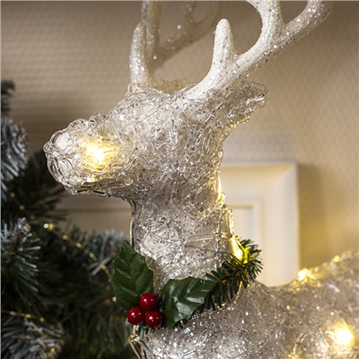 Светодиодная фигура «Олень» 30×46×15 см, акрил, батарейки ААх2 (не в комплекте), свечение тёплое белое