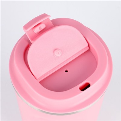 Термокружка Мастер К Original, 500 мл, Original, с надписью Coffee, сохраняет тепло 10 ч, нержавеющая сталь, розовая