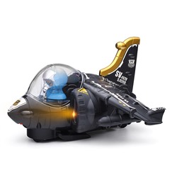 Самолет "Истребитель" на батарейках, в коробке