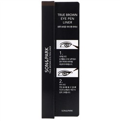 Son & Park, Карандаш для подводки для глаз, цвет "Настоящий коричневый", 1 г
