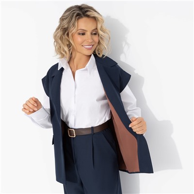 Жилет на подкладе, Слишком модно (deep blue)