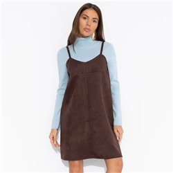 Сарафан из мягкой замши, Стильный интерес (коричневый)