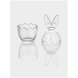 Конфетница «Ушки», 170 мл, 8.3×11.5 см, стекло, прозрачная