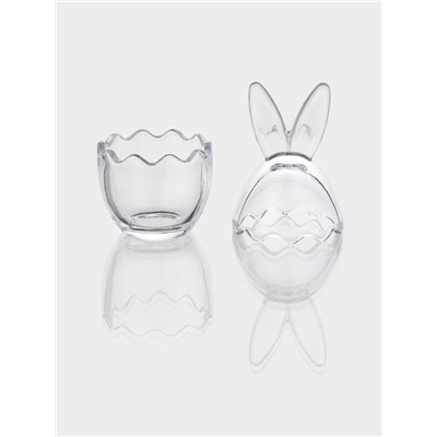 Конфетница «Ушки», 170 мл, 8.3×11.5 см, стекло, прозрачная