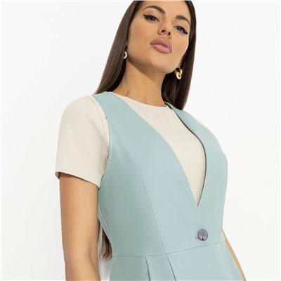 Жилет приталенного силуэта, Стильное комьюнити (мята)