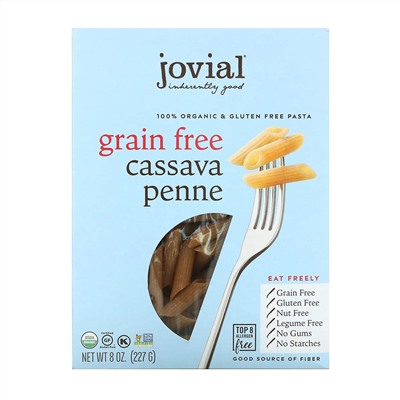 Jovial, органическая беззерновая паста из кассавы, 227 г (8 унций)